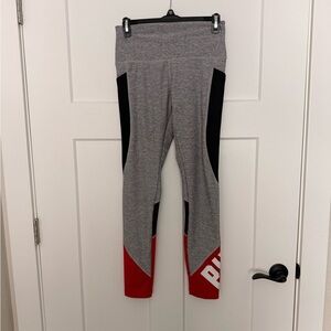 PINK Victoria's Secret Gray and Red Kids Leggings
